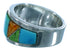 Sterling Silver Coral Inlay Southwestern Ring Size 5-1/2 LX113279